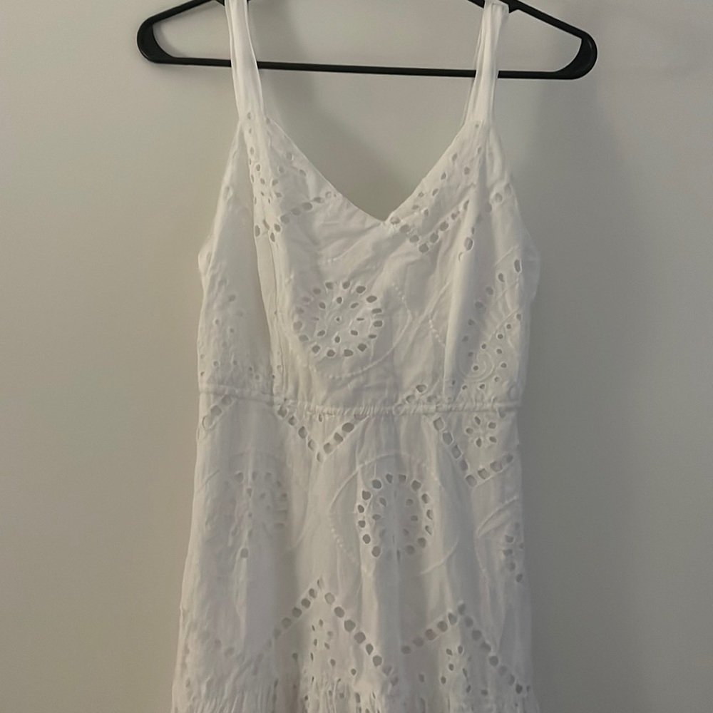 White flowy sundress.